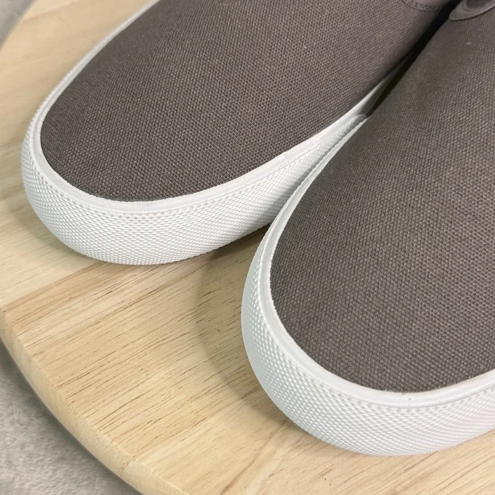 Hurley Arlo Slip Mens Shoes Sz. 12 Charcoal Grey Canvas Slip On Sneakers 1566106